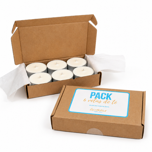PACK 6 VELAS DE TÉ